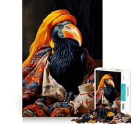 Rompecabezas de 1000 Piezas con diseño de tucán Oriental para Adultos, Juguete para ejercitar la Mente, antiestrés y decoración de Pared (38x52cm)