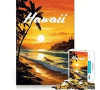 Rompecabezas de 1000 Piezas con diseño de una Hermosa Cala Hawaiana,Ideal para divertirse,Jugar a Juegos de lógica o para Pasar un Buen rato Navidad (50x75cm)