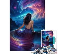Rompecabezas de 1000 Piezas con diseño de una Hermosa Chica Espacial Que desafía la Inteligencia Juguetes adictivos Juego práctico Regalo de cumpleaños Regalo de Amigo Invisible (tamaño 75x50cm)