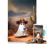Rompecabezas de 1000 Piezas con diseño de Vaquero Fantasma del Oeste para Adolescentes Diversión para estimular la Mente Manualidad de Corte de Alta precisión Actividad Relajante para desconectar