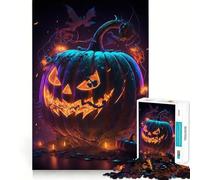 Rompecabezas de 1000 Piezas con diseño de Velas de Calabaza para Adultos, Juguete para ejercitar la Mente, Juego de Interior, Pieza de Arte de Corte preciso (38x52cm)