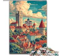 Rompecabezas de 1000 Piezas con diseño de Viaje Vintage para Adultos y Adolescentes Alivia el estrés y Mata el Tiempo Entre Padres e Hijos (26x38cm)