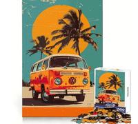 Rompecabezas de 1000 Piezas con diseño de Volkswagen Estilo Pop Art para Adolescentes Entrenamiento Mental Fácil de Usar Corte láser Un Regalo Encantador (38x26cm)