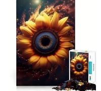 Rompecabezas de 1000 Piezas con diseño de vórtice de núcleo de Girasol para Adultos Juguete para Pensar, calmar, relajar, Arte de Pared con Corte Limpio 38x26cm