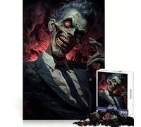 Rompecabezas de 1000 Piezas con diseño de Zombi Sonriente y Aterrador Desarrolla la lógica, fomenta la concentración y es un Regalo Original (38x52cm)