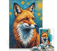 Rompecabezas de 1000 Piezas con diseño de Zorro, Juego Educativo, Actividades Divertidas para Hacer en casa, Regalo de cumpleaños, Regalos de Viaje 38x26cm