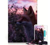 Rompecabezas de 1000 Piezas con diseño de Zorro Rojo al Atardecer para Adultos Juguete para ejercitar la Mente, Ideal para Fortalecer los Lazos Familiares Corte de precisión Regalo Creativo (38x52cm)