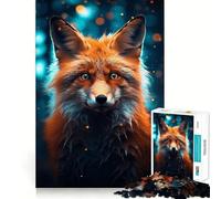 Rompecabezas de 1000 Piezas con diseño de Zorro Rojo en el Bosque, Ideal para Adolescentes Juguete Inteligente para Jugar en Interiores Corte preciso (38x26cm)
