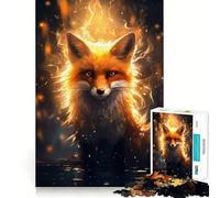 Rompecabezas de 1000 Piezas con diseño de Zorro Rojo en el Bosque, Ideal para Adolescentes, para Mejorar la Memoria, Relajarse y divertirse Diseño artístico con Corte nítido (38x52cm)