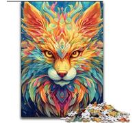 Rompecabezas de 1000 Piezas con diseño de Zorros Coloridos para Adolescentes y Adultos Un Juego desafiante, Ideal como decoración de Pared, cumpleaños y Navidad (50x75cm)