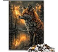 Rompecabezas de 1000 Piezas con diseño de Zorros para Adolescentes y Adultos Alivia el estrés y Pasa el Tiempo en casa Incluye póster y Hoja de Trivia a Juego (50x75cm)