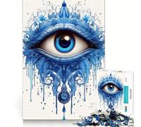 Rompecabezas de 1000 Piezas con diseño del Ojo Turco para Adolescentes Juguete para desarrollar la Habilidad y el razonamiento Sin estrés Corte preciso Un Regalo Encantador 50x75cm