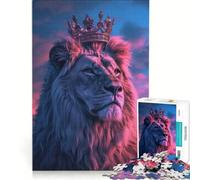 Rompecabezas de 1000 Piezas con diseño del Rey León y Puesta de Sol Ideal para Relajarse interactuar con Otros Padres o Hijos y Regalar a Amigos y Familiares 38x52cm