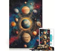 Rompecabezas de 1000 Piezas con diseño del Sistema Solar para Adolescentes Juguete de lógica Mental Diseño Tranquilo y Firme Ideal para quienes Buscan un Regalo de Papá Noel (50x75cm)