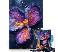 Rompecabezas de 1000 Piezas con diseño Floral Celestial,Corte Exacto,Rompecabezas de lógica,Juego de Ocio,diversión,decoración navideña para Pared (38x52cm)