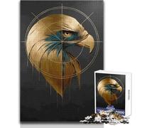 Rompecabezas de 1000 Piezas con diseño geométrico de águila Real para Adolescentes, Ideal para Resolver Problemas, Educativo, Divertido y Maravilloso Regalo Tamaño: 50x75cm