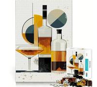 Rompecabezas de 1000 Piezas con diseño Original de Whisky y cócteles para Adolescentes Juguete de lógica Clara, Ligero y Relajante Corte Perfecto Regalo conmovedor (50x75cm)