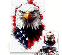 Rompecabezas de 1000 Piezas con diseño patriótico del Águila Americana para Adolescentes Ideal para Relajarse, divertirse y Disfrutar Un Regalo Memorable (38x52cm)