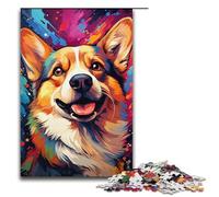 Rompecabezas de 1000 Piezas con diseño psicodélico de Perro para Adultos Divertido Juego Familiar antiestrés desafío difícil 1000 Piezas (38 x 26 cm)