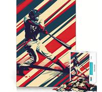 Rompecabezas de 1000 Piezas con diseño Retro de béisbol para Adultos y Adolescentes Juguete Intelectual para el hogar Disfrute de un Corte de Calidad Regalo clásico (38x26cm)
