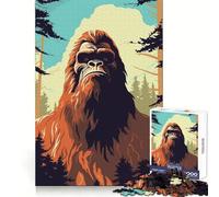 Rompecabezas de 1000 Piezas con diseño Vectorial Sencillo de Bigfoot para Adultos, Ideal para estimular el Cerebro, Relajarse y Disfrutar de Momentos de ocioPerfecto para Regalar en Navidad (38x52cm)