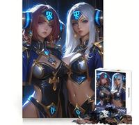 Rompecabezas de 1000 Piezas con Dos guerreras de Anime para Adultos, Ideal para Entrenar la concentración y Disfrutar de Momentos tranquilos ¡Unión Perfecta! Regalo Ideal (50x75cm)