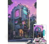 Rompecabezas de 1000 Piezas con Edificios de Ciudades futuristas, Juegos relajantes, Ideal para Reducir el estrés, Regalos para Amigos y Familiares 38x52cm