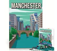 Rompecabezas de 1000 Piezas con el Horizonte de Manchester,Ideal para Adolescentes,ejercita la Memoria,estimula la Mente y CREA un Ambiente Tranquilo y Divertido (38x52cm)