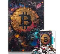 Rompecabezas de 1000 Piezas con el Logotipo de Bitcoin para Adolescentes Un Juego desafiante y Familiar con Piezas aleatorias Que encajan Perfectamente 75x50cm