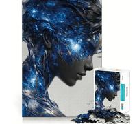 Rompecabezas de 1000 Piezas con el Perfil de una Mujer Celestial Arte de Corte preciso Juego de Habilidad Mental Juego fácil de Jugar Arte (50x75cm)