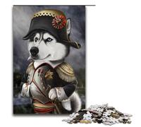 Rompecabezas de 1000 Piezas con el Perro Husky el Emperador Napoleón Ideal para Adultos Juego Divertido y Relajante para aliviar el estrés Tamaño 75x50cm