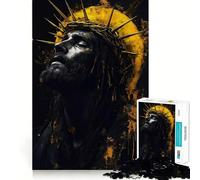 Rompecabezas de 1000 Piezas con el Retrato de Jesús para Adolescentes Juguete para ejercitar la Mente Tiempo de relajación Arte para armar Regalo de Temporada (50x75cm)