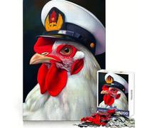 Rompecabezas de 1000 Piezas con el Retrato del Capitán Pollo para Adultos Desarrolla la lógica,facilita la relajación y Permite armar Piezas fácilmente Un Regalo Encantador (50x75cm)