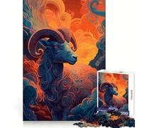 Rompecabezas de 1000 Piezas con el Signo Zodiacal Capricornio para Adolescentes Ideal para ejercitar la Mente, entretenerse y divertirse Regalar (38x26cm)