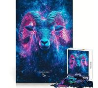 Rompecabezas de 1000 Piezas con el Signo Zodiacal Capricornio para Adolescentes Ideal para ejercitar la Mente, entretenerse y divertirse Regalar (38x26cm)
