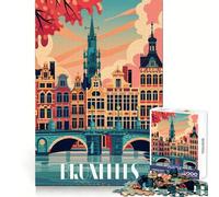 Rompecabezas de 1000 Piezas con Encanto de Bruselas para Adultos Mejora la Memoria Ocio y escapada Corte de Calidad Regalo sincero (38x52cm)