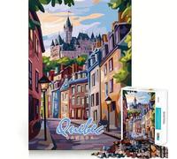 Rompecabezas de 1000 Piezas con Escena callejera de la Ciudad de Quebec para Adolescentes Ideal para estimular la Memoria, Jugar y Relajarse Bordes Ajustados Regalo Premium (50x75cm)