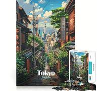 Rompecabezas de 1000 Piezas con Escena callejera de Tokio, Corte preciso, decoración, lógica, Pensamiento, Juego Relajante, (38x26cm)