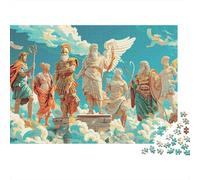 Rompecabezas de 1000 Piezas con Escena de Dioses griegos en Las Nubes, estatuas de Dioses mitológicos para Adultos, Juego Educativo, Hermosa decoración, desafío Regalos de cumpleaños, 52 x 38 cm