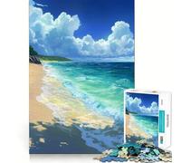 Rompecabezas de 1000 Piezas con Escena de Playa Tropical, diseño artístico de Corte nítido, Juego de lógica y Pensamiento, Ideal para Relajarse y como Regalo de cumpleaños (50x75cm)