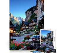 Rompecabezas de 1000 Piezas con Escena de un Encantador Pueblo de montaña para Adolescentes Requiere práctica y es fácil de armar Bordes nítidos Regalo Ideal para Cualquier ocasión (38x52cm)