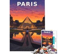 Rompecabezas de 1000 Piezas con Escena del Patio del Louvre Estilo Anime Vintage Juguetes adictivos para Cultivar la Paciencia Juegos Divertidos Decoración Perfecta Regalo de cumpleaños (38x52cm)