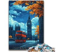 Rompecabezas de 1000 Piezas con escenas callejeras de Londres para Adultos, Ideal como Juego Educativo, Toda la Familia (50x75cm)