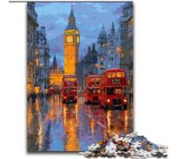 Rompecabezas de 1000 Piezas con escenas callejeras de Londres para Adultos y Adolescentes Juego desafiante y Familiar para Padres e Hijos (tamaño 26x38cm)
