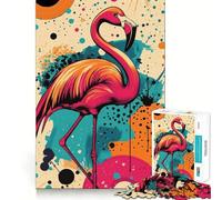Rompecabezas de 1000 Piezas con Estampado de Flamenco Rosa para Adolescentes Juego de ingenio y relajación (38x52cm)