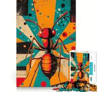 Rompecabezas de 1000 Piezas con Estampado geométrico de Hormigas,Corte preciso,Juguete para desafiar la Mente,Juego fácil de Jugar,Regalo Ideal para cumpleaños 38x26cm