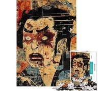 Rompecabezas de 1000 Piezas con Estampados de Terror japonés para Adolescentes Ideal para la diversión Familiar la interacción Entre Padres e Hijos cumpleaños y Navidad