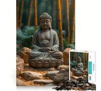 Rompecabezas de 1000 Piezas con Estatua de Buda,Ajuste, Arte,desafío Mental,Juguete,Juego de Ocio,Regalo Divertido de cumpleaños (38x52cm)