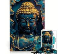 Rompecabezas de 1000 Piezas con Estatua de Buda,diseño artístico,Bordes definidos,decoración,Juego cognitivo,Juguete,Entretenimiento fácil, (50x75cm)