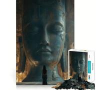 Rompecabezas de 1000 Piezas con Estatua de Mujer y Buda para Adolescentes Juego de Habilidades mentales Corte láser para un Ajuste Actividad Relajante para Grupos en Interiores (38x26cm)